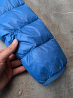 Prada Triangle Logo Light Puffer Jacket Blue Men - M