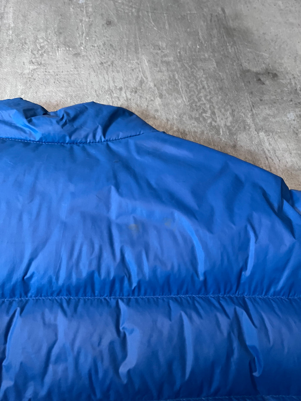 Prada Triangle Logo Light Puffer Jacket Blue Men - M