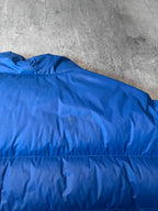 Prada Triangle Logo Light Puffer Jacket Blue Men - M
