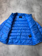 Prada Triangle Logo Light Puffer Jacket Blue Men - M