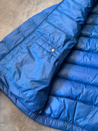 Prada Triangle Logo Light Puffer Jacket Blue Men - M