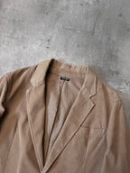 S/S 2004 Miu Miu Corduroy Blazer Jacket Beige Men - M