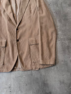 S/S 2004 Miu Miu Corduroy Blazer Jacket Beige Men - M