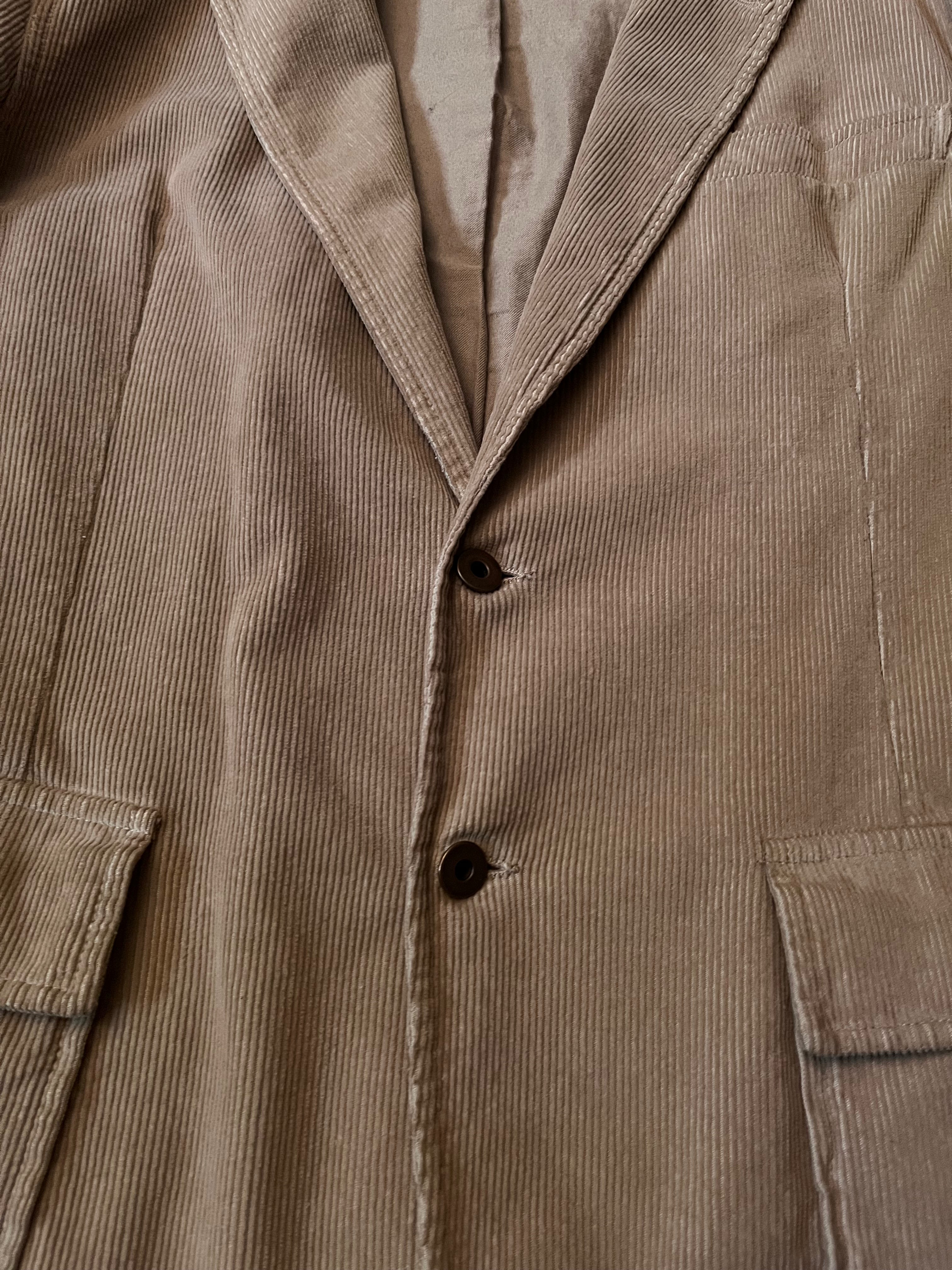 S/S 2004 Miu Miu Corduroy Blazer Jacket Beige Men - M