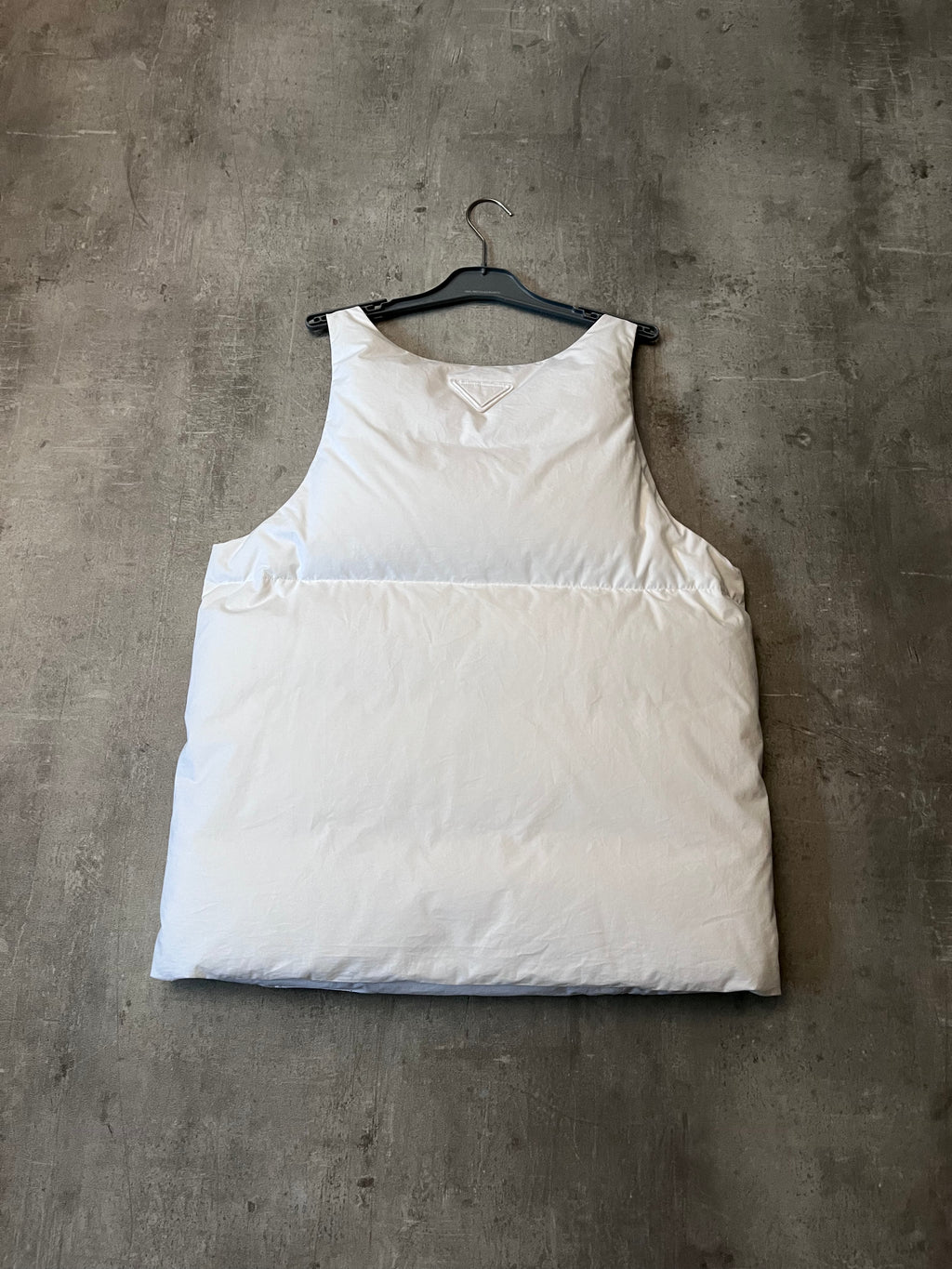`F/W 2023 Prada by Raf Simons Padded Goose Down Pillow Style Vest Jacket White Men - L