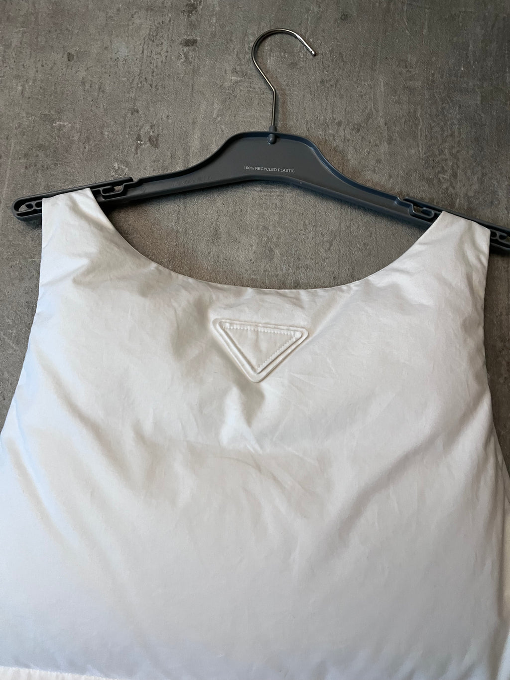 `F/W 2023 Prada by Raf Simons Padded Goose Down Pillow Style Vest Jacket White Men - L