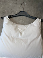 `F/W 2023 Prada by Raf Simons Padded Goose Down Pillow Style Vest Jacket White Men - L