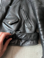 Schott Vintage Perfecto Ramones Leather Jacket Black Men - L