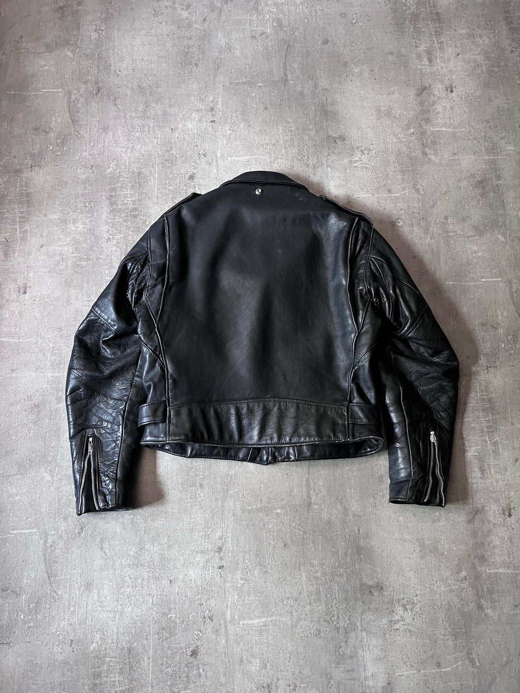 Schott Vintage Perfecto Ramones Leather Jacket Black Men - L