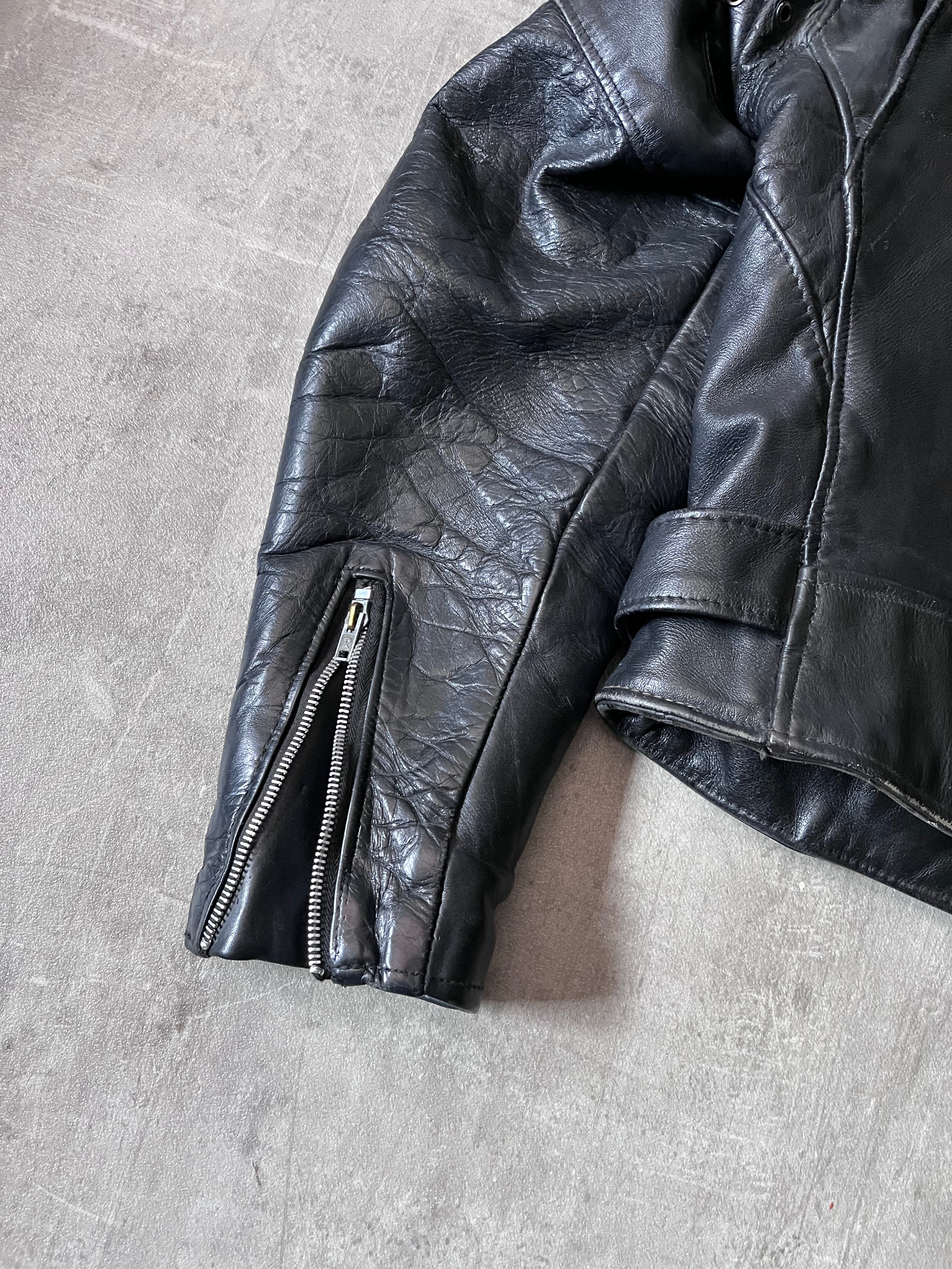 Schott Vintage Perfecto Ramones Leather Jacket Black Men - L