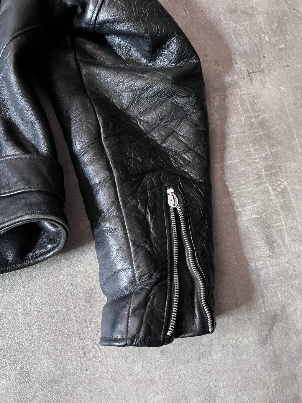 Schott Vintage Perfecto Ramones Leather Jacket Black Men - L