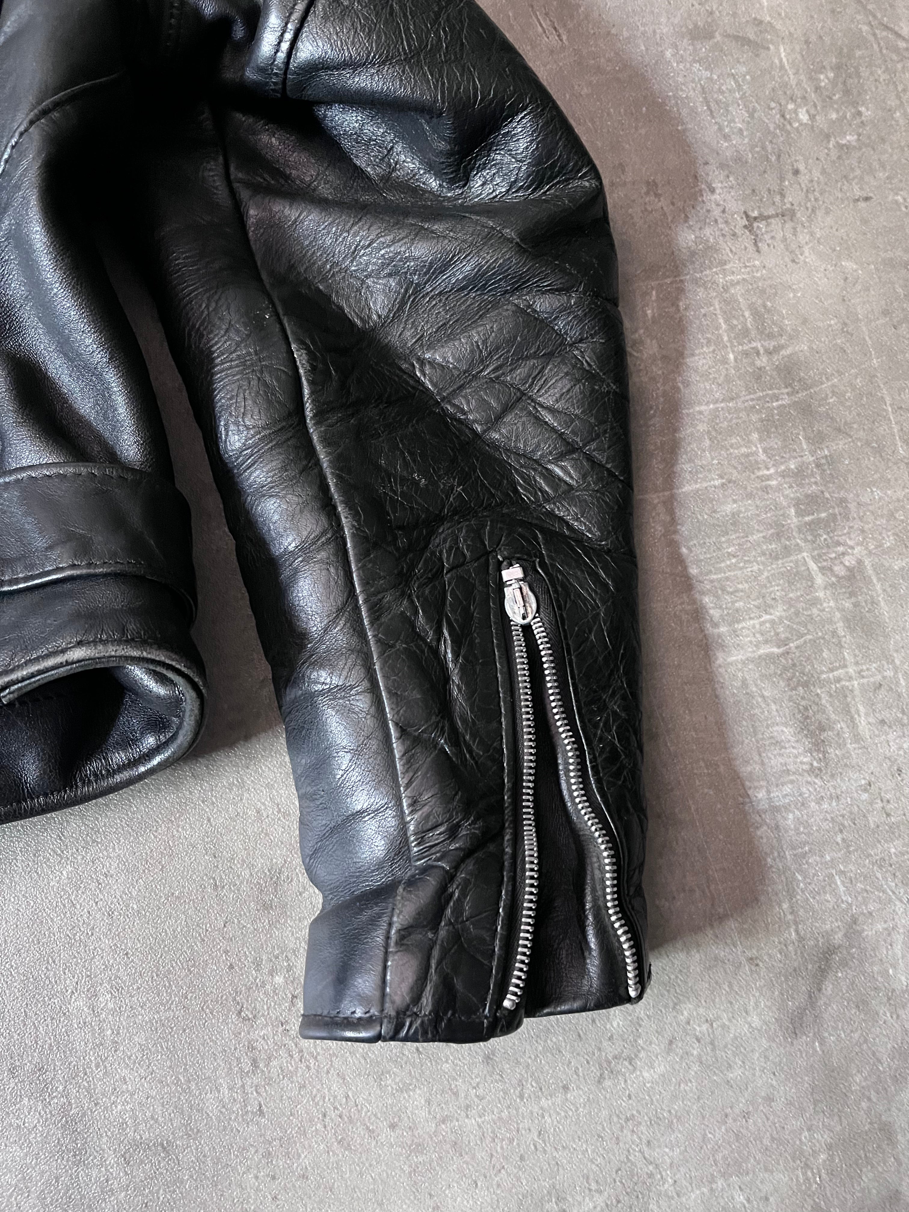 Schott Vintage Perfecto Ramones Leather Jacket Black Men - L
