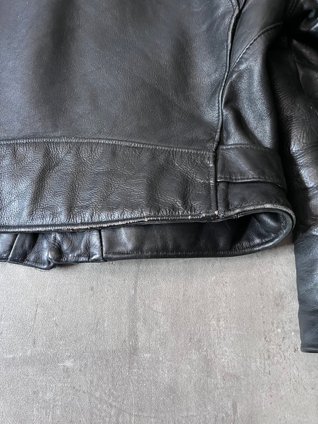 Schott Vintage Perfecto Ramones Leather Jacket Black Men - L