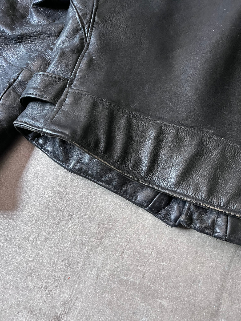 Schott Vintage Perfecto Ramones Leather Jacket Black Men - L