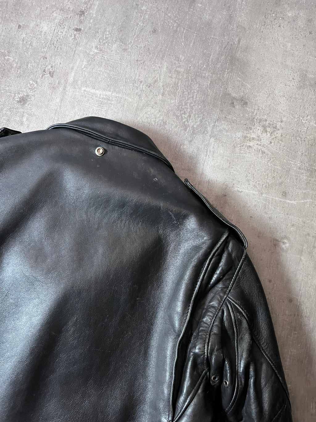 Schott Vintage Perfecto Ramones Leather Jacket Black Men - L