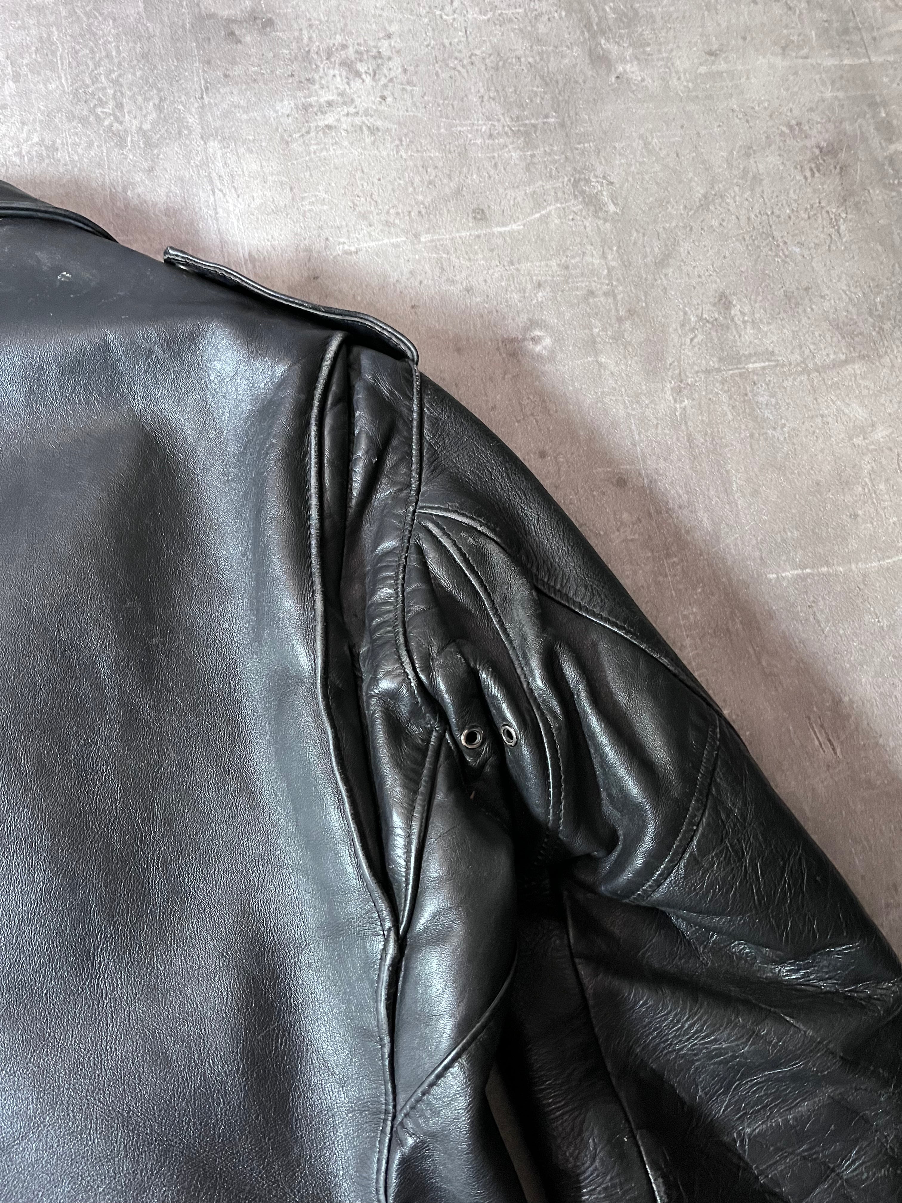 Schott Vintage Perfecto Ramones Leather Jacket Black Men - L