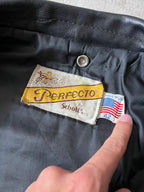 Schott Vintage Perfecto Ramones Leather Jacket Black Men - L