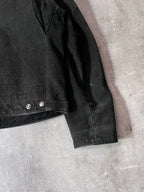 90s Schott NYC Suede Leather Vintage Jacket Black Men - L