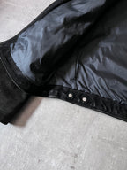 90s Schott NYC Suede Leather Vintage Jacket Black Men - L