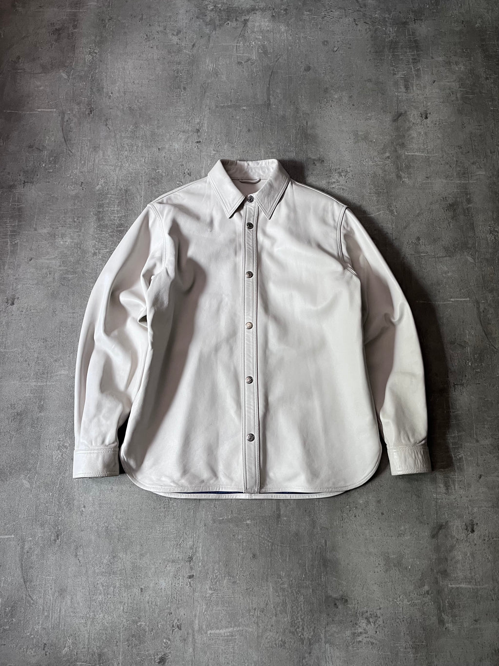Acne Studios Bia Konst Lamb Leather Shirt Jacket White Men - M