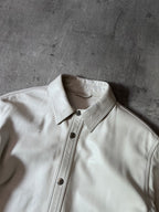 Acne Studios Bia Konst Lamb Leather Shirt Jacket White Men - M