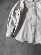 Acne Studios Bia Konst Lamb Leather Shirt Jacket White Men - M