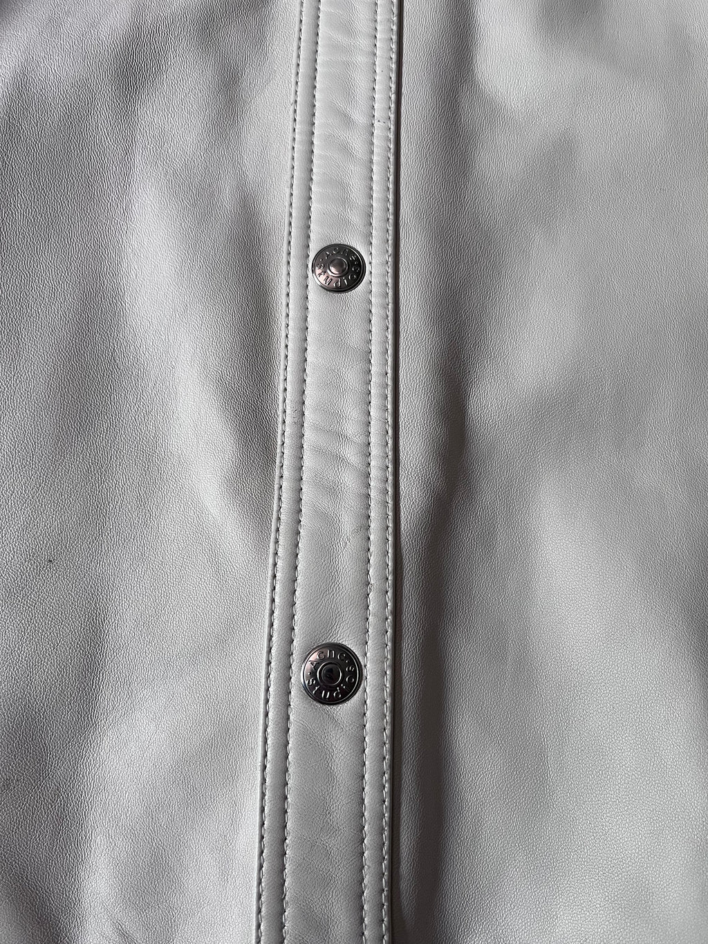 Acne Studios Bia Konst Lamb Leather Shirt Jacket White Men - M