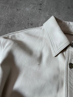 Acne Studios Bia Konst Lamb Leather Shirt Jacket White Men - M