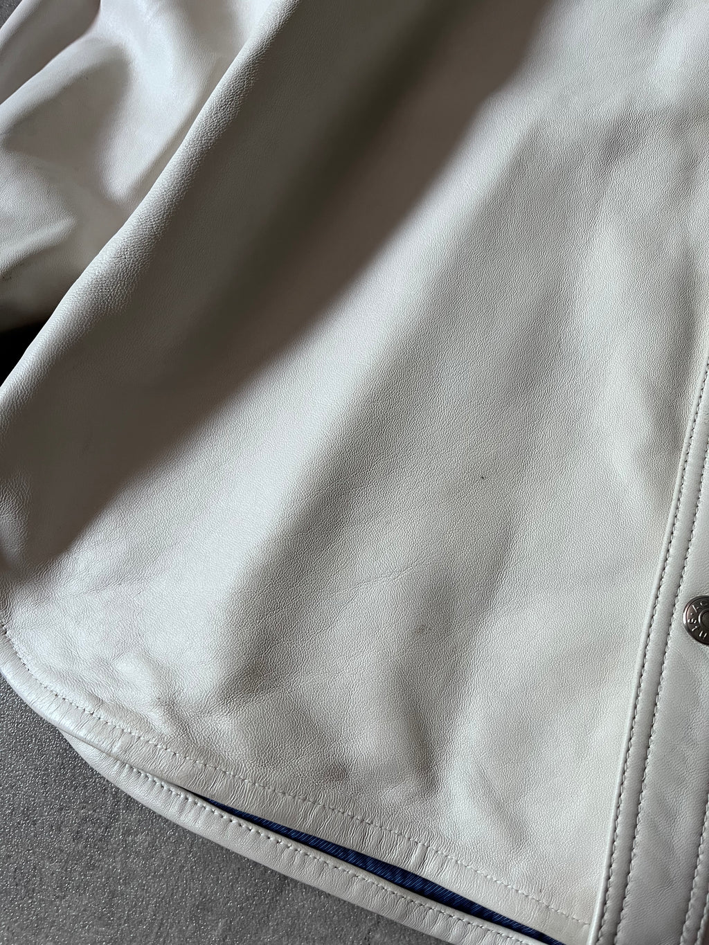 Acne Studios Bia Konst Lamb Leather Shirt Jacket White Men - M