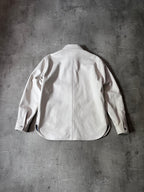 Acne Studios Bia Konst Lamb Leather Shirt Jacket White Men - M
