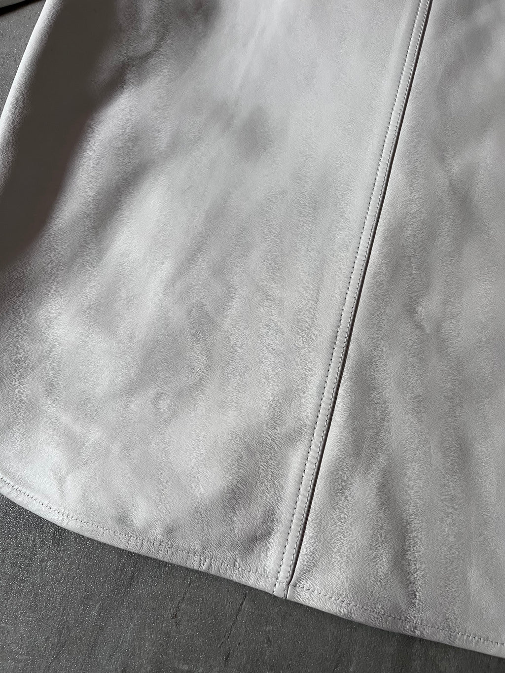 Acne Studios Bia Konst Lamb Leather Shirt Jacket White Men - M