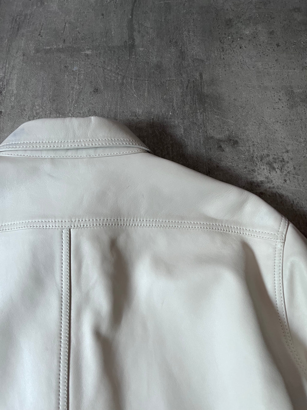 Acne Studios Bia Konst Lamb Leather Shirt Jacket White Men - M