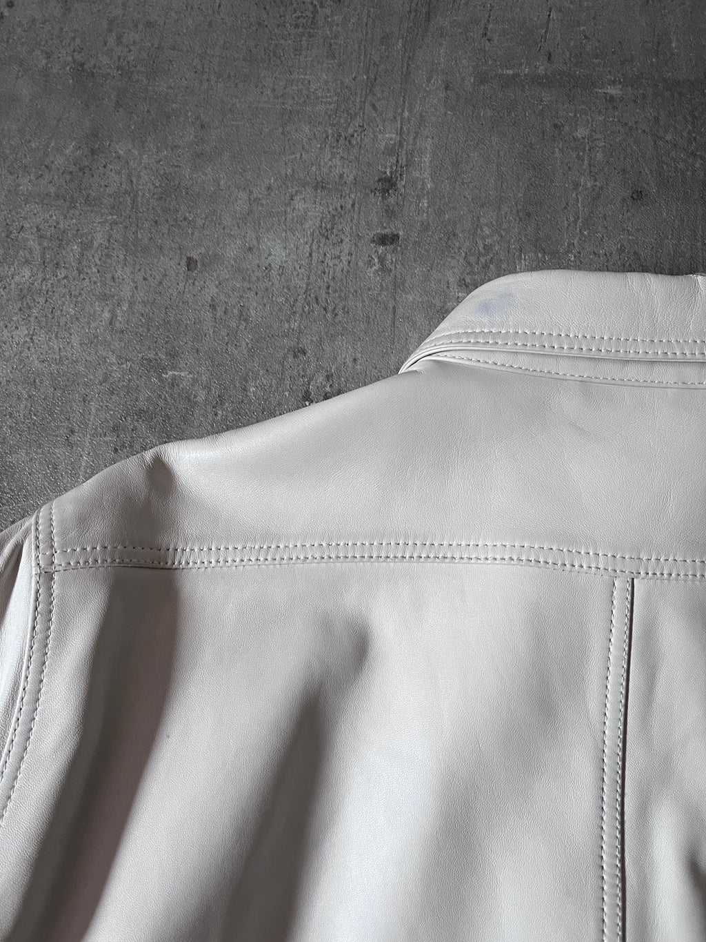 Acne Studios Bia Konst Lamb Leather Shirt Jacket White Men - M