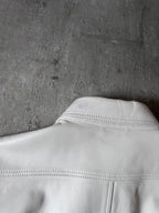 Acne Studios Bia Konst Lamb Leather Shirt Jacket White Men - M