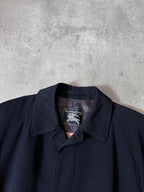 90s Burberrys Wool Long Coat Navy Men - L