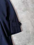 90s Burberrys Wool Long Coat Navy Men - L