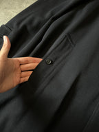 90s Burberrys Wool Long Coat Navy Men - L
