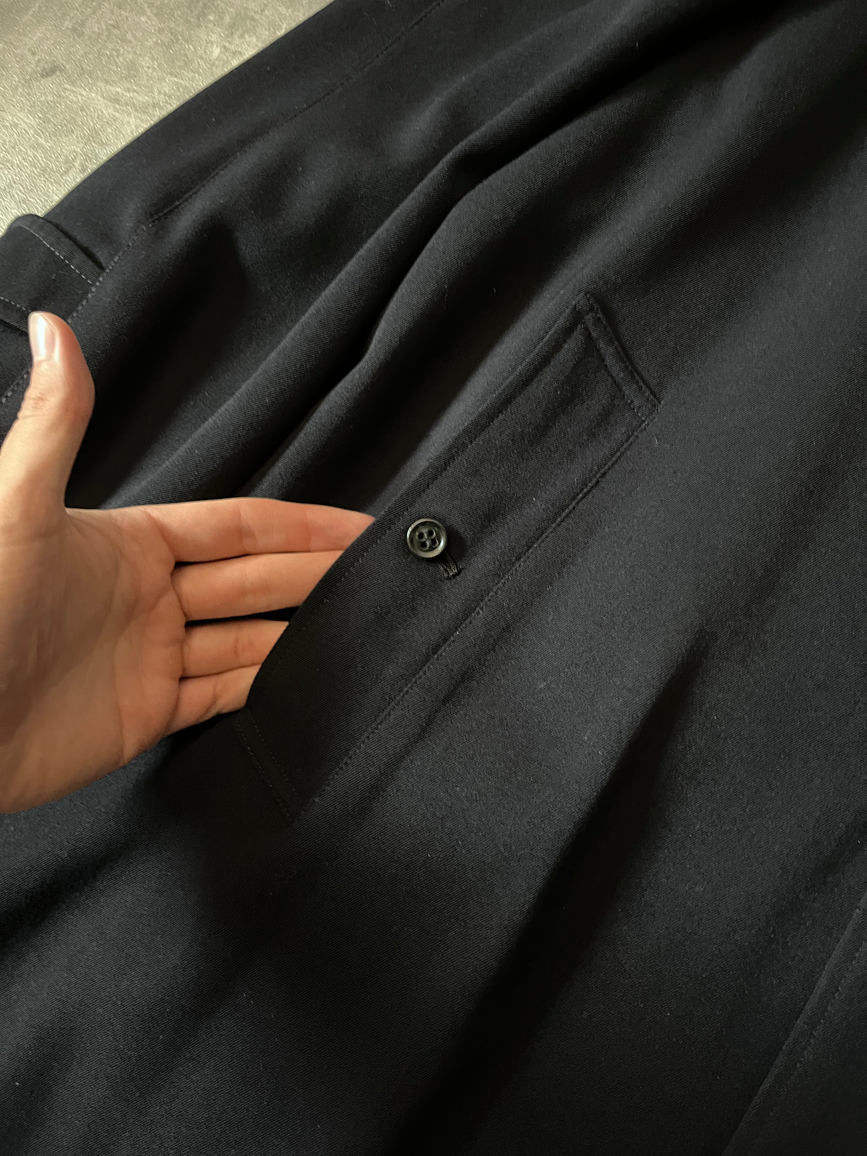 90s Burberrys Wool Long Coat Navy Men - L
