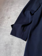 90s Burberrys Wool Long Coat Navy Men - L