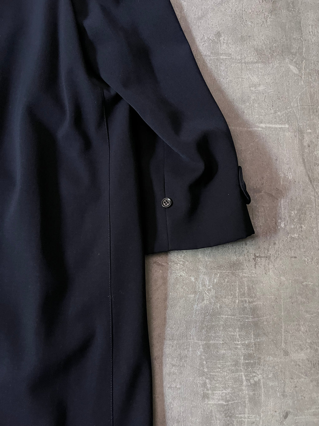 90s Burberrys Wool Long Coat Navy Men - L