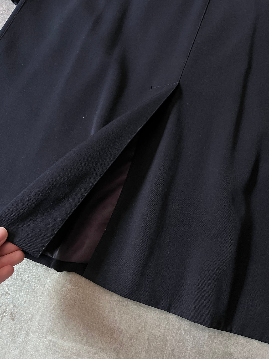 90s Burberrys Wool Long Coat Navy Men - L