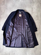 90s Burberrys Wool Long Coat Navy Men - L