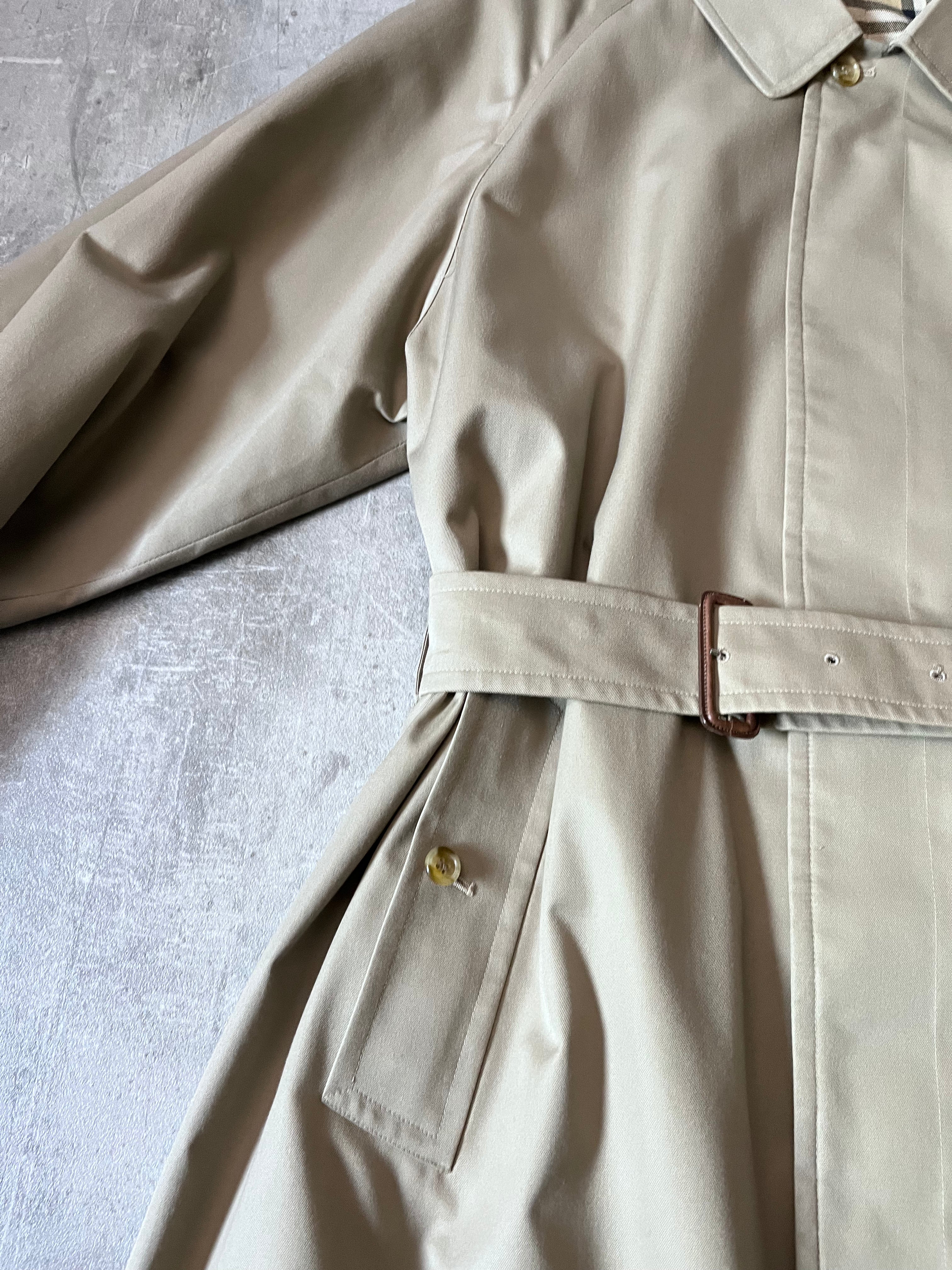 90s Burberrys Nova Checked Trench Coat Beige Men - L