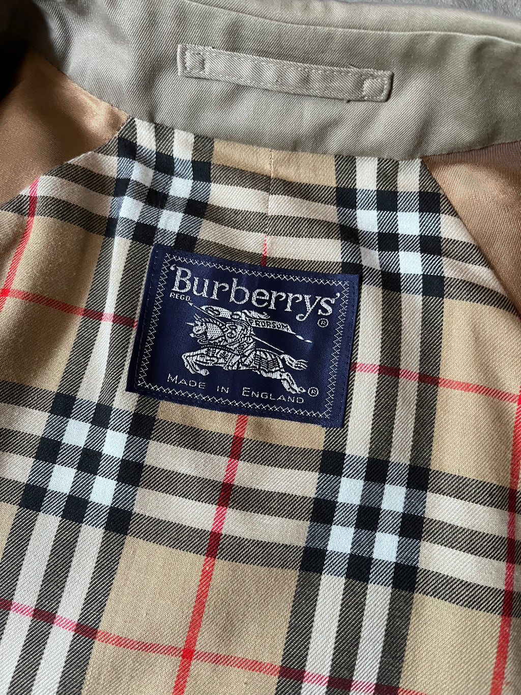 90s Burberrys Nova Checked Trench Coat Beige Men - L