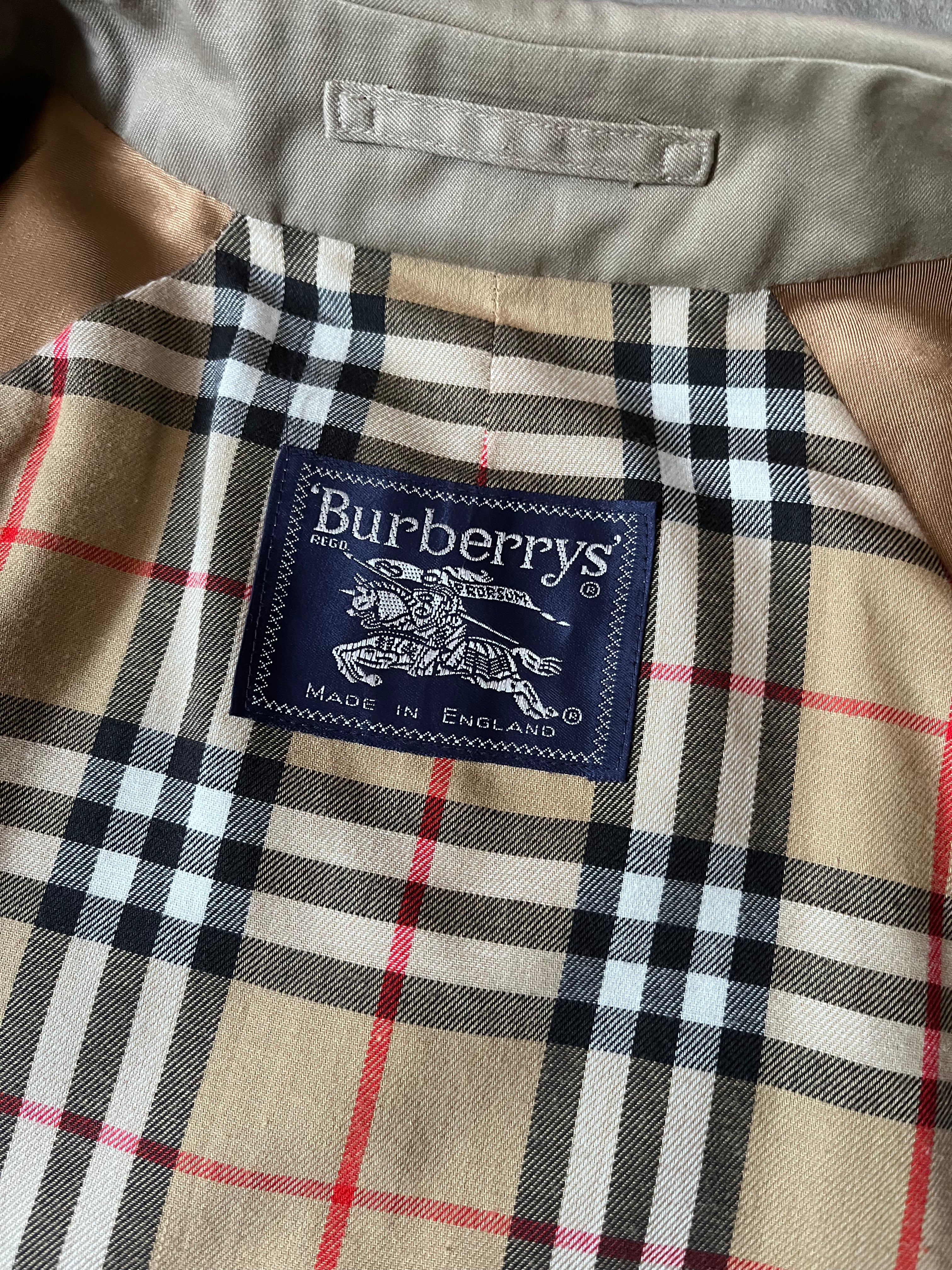 90s Burberrys Nova Checked Trench Coat Beige Men - L