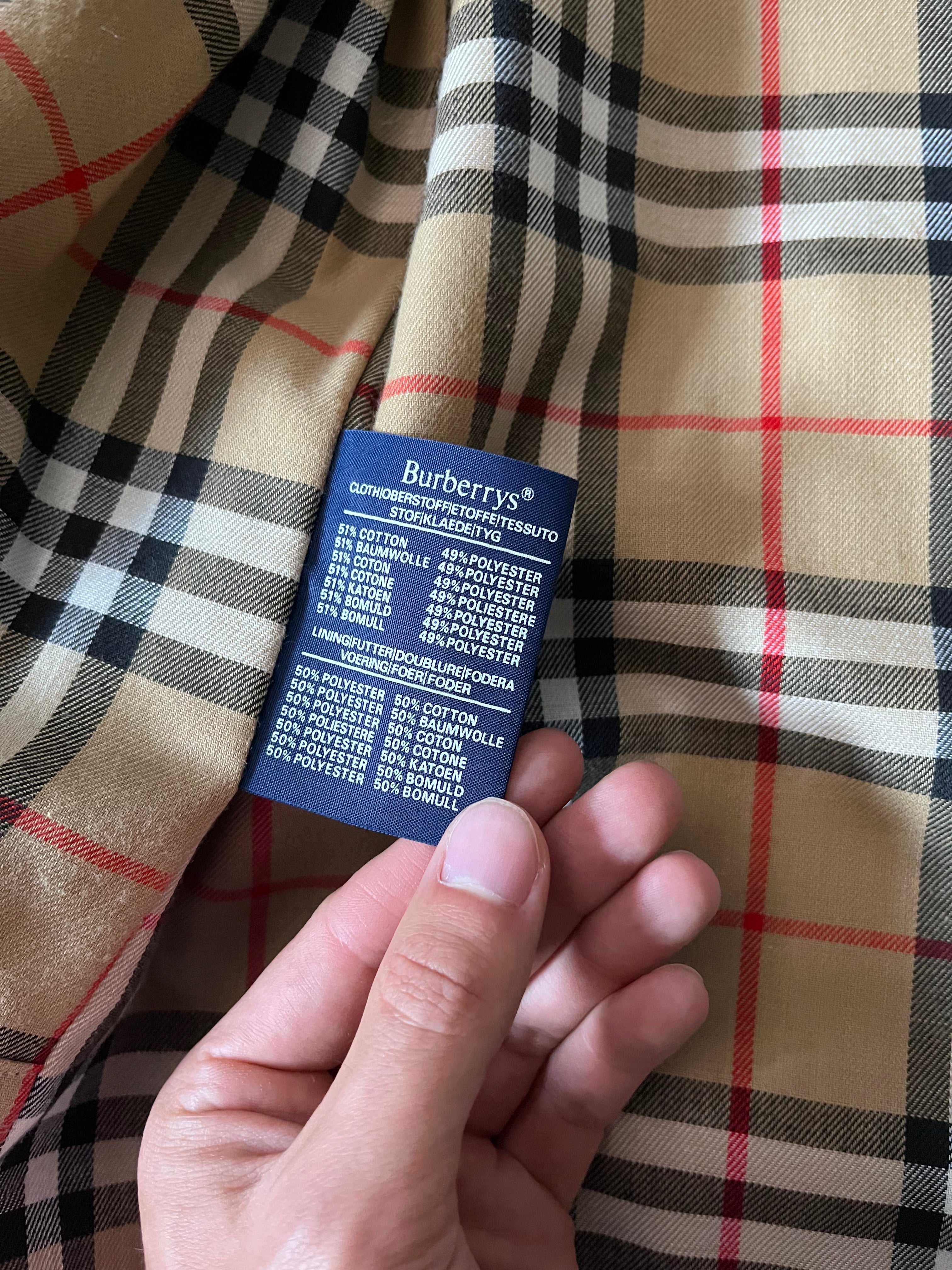 90s Burberrys Nova Checked Trench Coat Beige Men - L