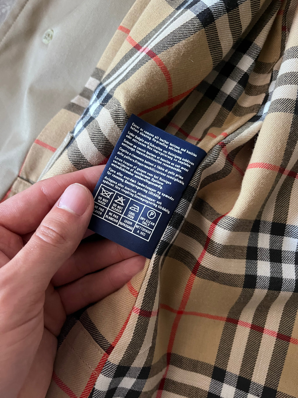 90s Burberrys Nova Checked Trench Coat Beige Men - L