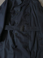 90s Burberrys Nova Check Trench Coat Navy Men - L