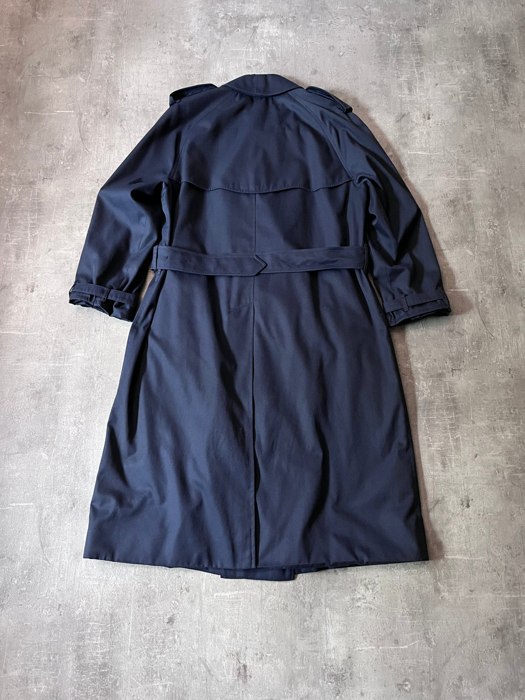 90s Burberrys Nova Check Trench Coat Navy Men - L