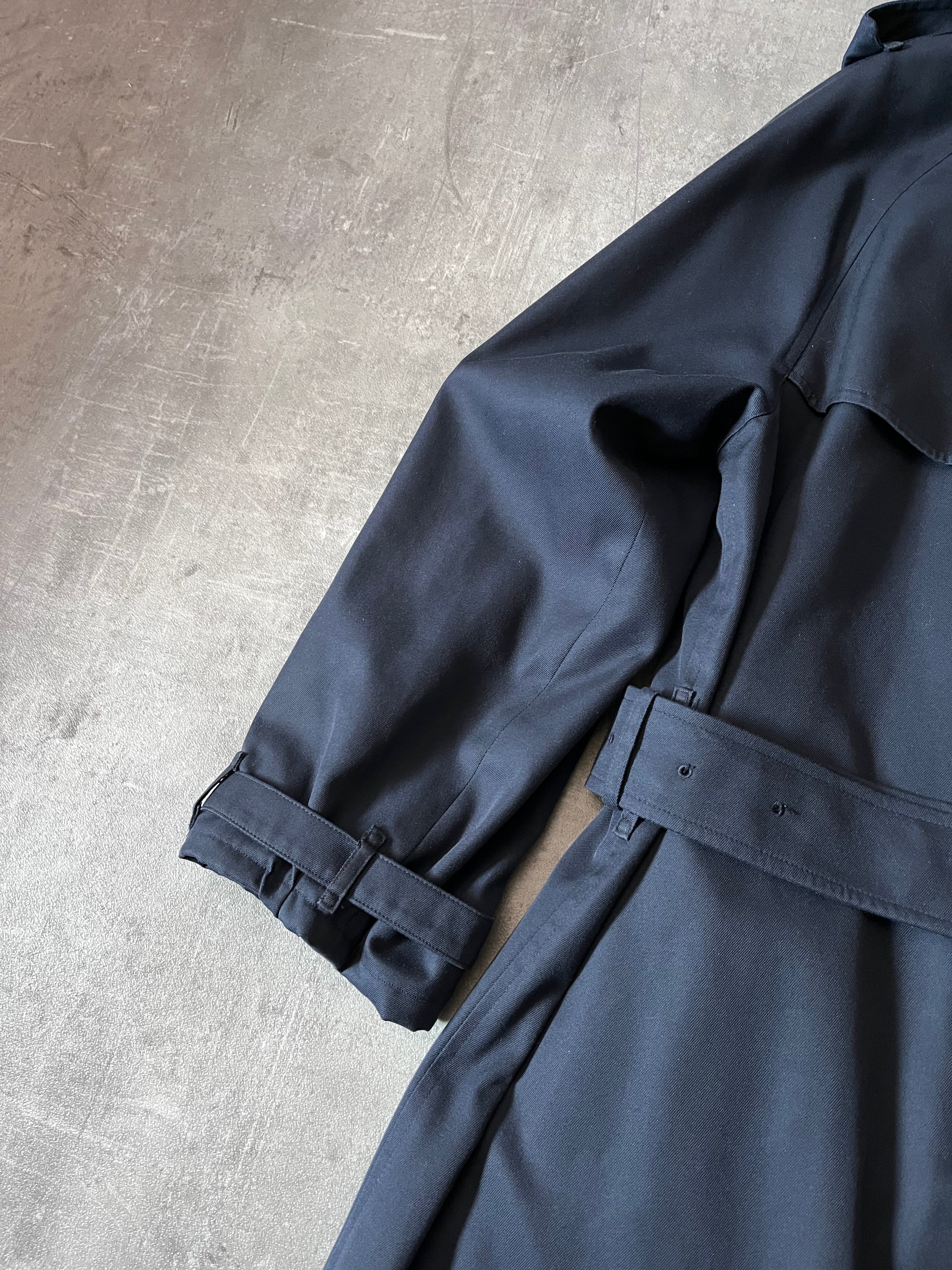 90s Burberrys Nova Check Trench Coat Navy Men - L